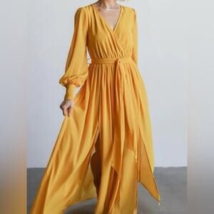 Baltic Born Mustard Yellow Celine Maxi Dress Sz.2X NWT